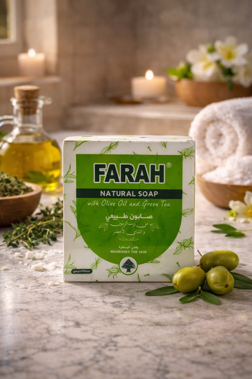 Farah jabón de aceite de oliva por 6 unds